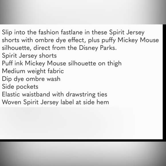 🏰 NWT Disney Parks Spirit Jersey shorts - Picture 6 of 6